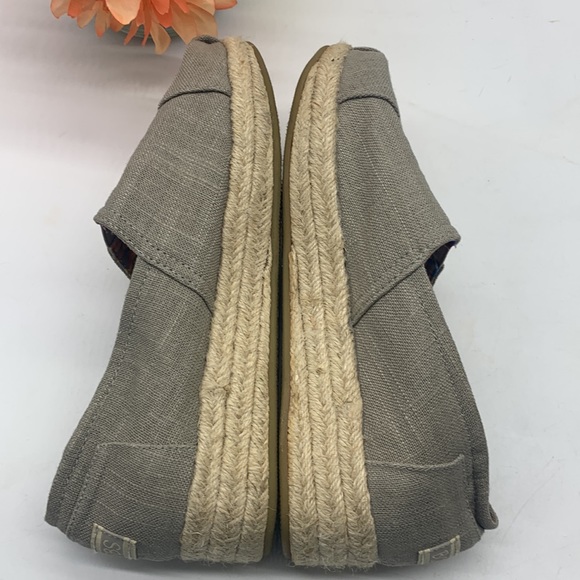 Bobs by Skechers Natural Gray Espadrille W/ Memory Foam Footbed 8.5 ESP4064 - Picture 8 of 11